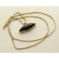 Christian Gouden collier met onyx hanger