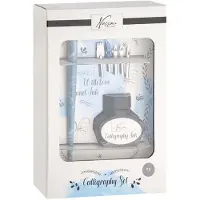 Nassau Kalligrafie Set - 5x Kalligrafiepennen - Penhouder met Zwarte Inkt - Luxe Cadeaudoos - Handlettering, Journaling & Creatief Schrijven