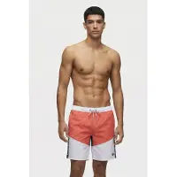 Arena Men's Team Stripe Bermuda Panel White-calypso Coral-bl Maat: XXL | Zwembroeken Outlet | Heren | Blauw