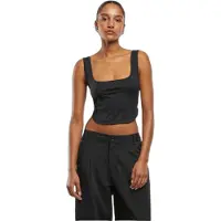 Urban Classics - Jersey corsage Mouwloze top - XL - Zwart