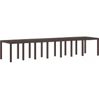 vidaXL Tuin eettafelset met kussens 17 st Bruin PP