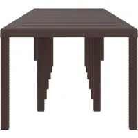 vidaXL Tuintafel, bruin, 400 x 100 x 73 cm, polyrotan