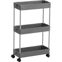 Songmics Trolley met 3 niveaus, Grijs