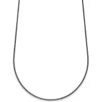 Lucleon Essentials | 2 mm Gunmetal Zwarte Ketting met Vierkante Venetiaanse Schakels