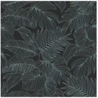 Rasch Vliesbehang 865158 Symphony bloemen zwart blauw