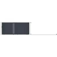 Vente-unique Halfopen schuifpoort van aluminium B421 x H180 cm antraciet - TOROMA