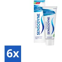 Sensodyne 6 x Tandpasta Extra Fresh Gel 75 ml - Gevoelige Tanden - Mondgevoel - Tandpasta - Frisheid - Tandgevoeligheid