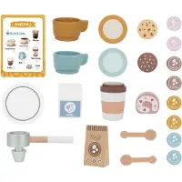Tooky Toy Wooden Coffee Shop Set 25 Pieces Goud