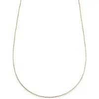 Lucleon Essentials | 1 mm Goudkleurige Ketting met Rechthoekige Venetiaanse Schakels
