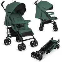 Lionelo Irma - Buggy - Wandelwagen- Lichte 7kg - tot 15 kg - Geveerde wielen - 360° - tot 5 jaar - Opbergmand - Verstelbare handgreep - Snel inklapsysteem - Compact formaat