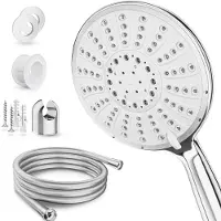 Aura Douchekop met Slang en Wandhouder - Douchekop - Douchekop Grohe -Zilver- ‎28cm x 12cm x 7cm; 400 g