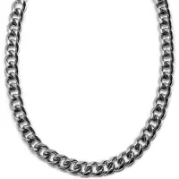 Lucleon 18 mm Zilverkleurige Stalen Schakelketting
