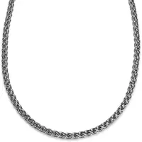 Lucleon Essentials | 8 mm Zilverkleurige Ketting met Tarweschakels