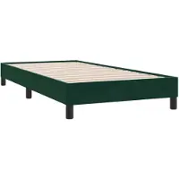 vidaXL Bedframe zonder matras 100x220 cm fluweel donkergroen