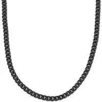 Lucleon 8 mm Zwarte Schakel Ketting
