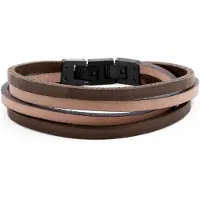 Lucleon Donker- en Lichtgekleurde Roy Dubbele Wikkelarmband