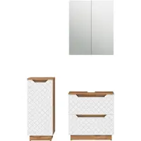 Vicco Badkamermeubelset Lotta Wit 3-delig, Model 59448