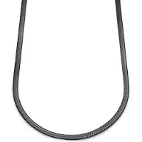 Lucleon Essentials | 6 mm Gunmetal Zwarte Ketting met Visgraatschakels