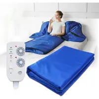 Aura Professionele Infrarood Deken - tot 55° - Infrarooddeken - Afstandsbediening - Blauw- ‎ 220 x 180 x 2 cm; 2.7 kg
