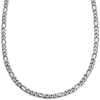 Lucleon Essentials | 8 mm Zilverkleurige Ketting met Figaro Schakels
