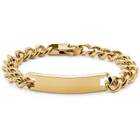 Lucleon - Heren - Roestvrij Staal Schakelarmband - Goudkleurig