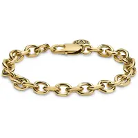 Lucleon Essentials | 8 mm Goudkleurige Armband met Kabelschakels