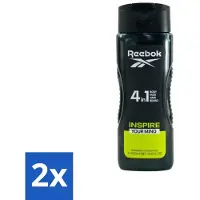 Reebok 2 x - Inspire Your Mind - Douchegel - 4 in 1 - 400 ml - Douchegel - 4 In 1 - Lichaam - Haar - Gezicht