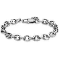 Lucleon Essentials | 8 mm Zilverkleurige Armband met Kabelschakels