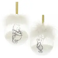Widdop Winnie de Poeh set van 2 Kerstballen met veer