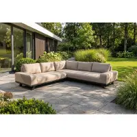 Van der Garde Tuinmeubelen Barcelona hoekbank sunbrella loungeset - Taupe