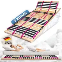 Coemo Lattenbodem “PINK DREAM” – 7-Zones – 28 Flexibele Latten – Verstelbaar Hoofdeinde – Geschikt voor alle matrastypes – 80x200 cm