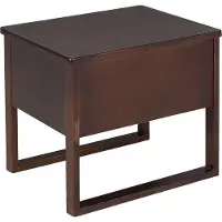 Beliani GIULIA - Bijzettafel - Donkerbruin - Dennenhout