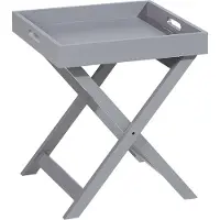 Beliani CHESTER - Bijzettafel - Grijs - MDF