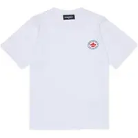 Dsquared2 T-shirt wit Jongens Katoen Ronde hals Effen - maat 140