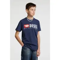Diesel T-shirt donkerblauw Jongens Katoen Ronde hals Printopdruk - maat 164