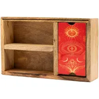 Ancient Wisdom Tarotdoos met Drie Vakken en Kaarthouder