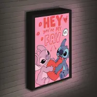 Disney Stitch & Angel ‘Love’ Led Canvas