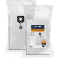 SQOON Stofzuigerzakken Geschikt voor Kärcher NT 40/1 & NT 50/1 – Vervangt Model 2.889-155.0 – M-Klasse 3D Ultra High Filtration PRO – Extra Sterk - 5 Stuks