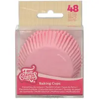 Funcakes Baking Cups - Licht Roze - 48 Stuks - Cupcake Vormpjes Papier