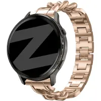 Bandz Schakelbandje RVS 18mm ‘Chains’ – geschikt voor Garmin Vivoactive 3s/Vivoactive 4S/Venu 2S (40mm)/Venu 3S/Forerunner 255S/Forerunner 265S/Venu 4 (41mm) – luxe, verstelbaar, roestvrij – Rose Gold