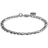 Lucleon Essentials | 6 mm Zilverkleurige Armband met Figaro Schakels