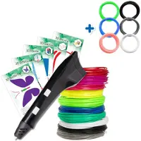 3D&Print 3D-Pen Starterspakket - Zwart - Combideal met Filament Pakket - 6 Kleuren