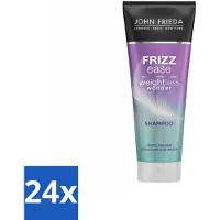 John Frieda – Shampoo – Frizz Ease Weightless Wonder – Lichtgewicht verzorging – 250 ml - Voordeelverpakking - 24 stuks