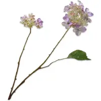 Silk-ka Kunstbloem-Zijden Bloem Hortensia Tak Wit-Lila 71 cm