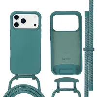 IMoshion Color Backcover met afneembaar koord met MagSafe voor de Apple iPhone 17 Pro Max - Donkergroen