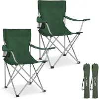TRVLMORE Campingstoelen Basic Set van 2 - Zwart - Lichtgewicht 2,2 kg - Draagvermogen 120 kg
