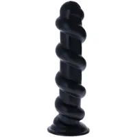Extreme Geribbelde Buttplug - Zwarte Anaal Plug Met Ribbels - Lengte 26 Cm - Doorsnede 7.5 cm