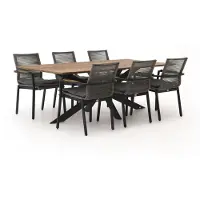 Bellagio + 10% kassakorting | Marudo/Furato 220cm dining tuinset 7-delig stapelbaar
