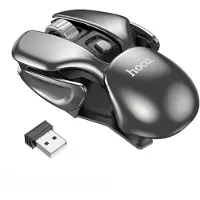 Hoco Draadloze Muis - Aluminium Design - 1600 DPI - Metallic Zwart