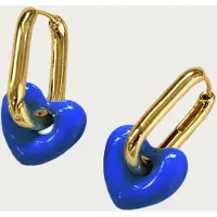 Yehwang Heart Loops - Oorbellen - Stainless Steel - Blue